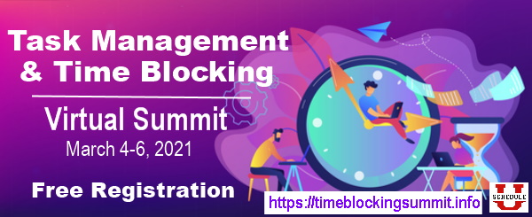 Task Management and Time Blocking Summit, Match 4-6